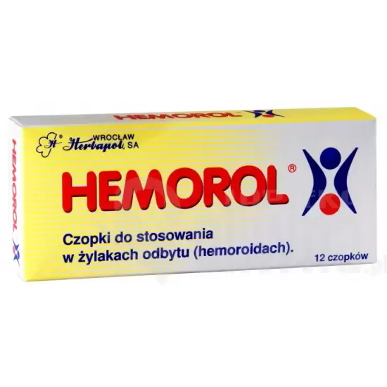 Hemorol 12 czopków na hemoroidy - Herbapol Wrocław