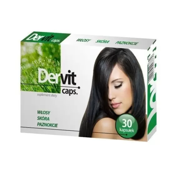 Dervit (inulina, skrzyp, pokrzywa, witaminy) mocne włosy 30kaps - VitaDiet