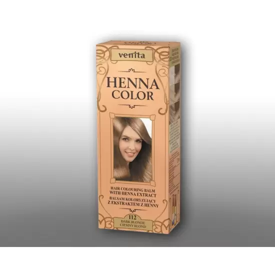 Henna Color - Ziołowy Balsam Koloryzujący z ekstraktem z henny 112 Ciemny blond 75ml – Venita