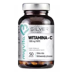 MyVita - Witamina C 1000mg + dzika róża bioflawonoidy cytrusowe Silver Pure 50kaps