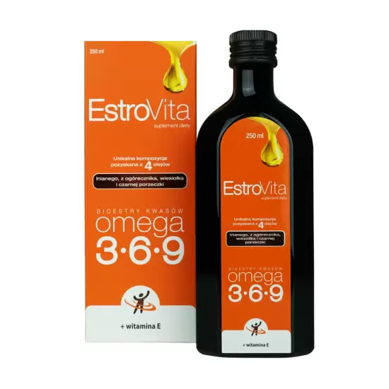 Classic - Omega 3-6-9 + witamina E - płyn, 250ml - EstroVita