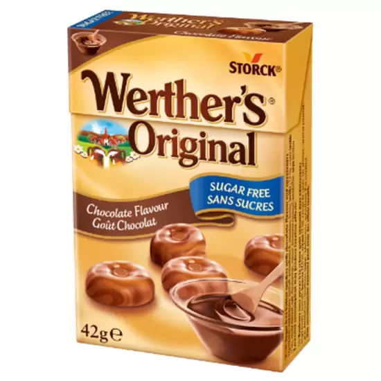 Karmelki o smaku czekoladowym bez cukru Werther’s Original 42g - Storck