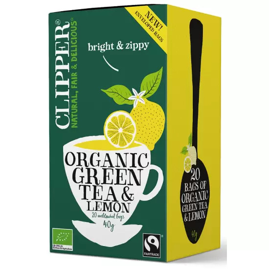 Herbata zielona z cytryną fair trade 20x2g - Clipper