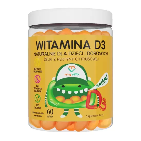 MyVita - Żelki naturalne WITAMINA D3 DLA DZIECI 60szt