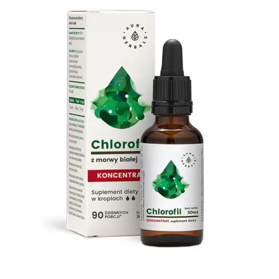 Chlorofil z Morwy Białej 30ml - Aura Herbals
