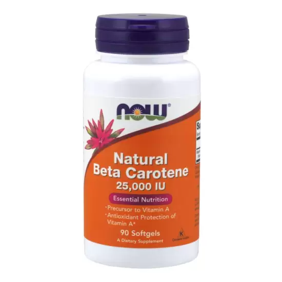 Beta carotene naturalny 90kaps - Now