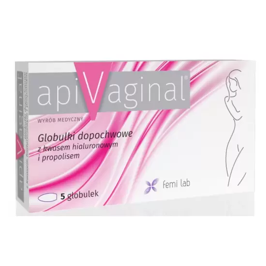 Apivaginal Globulki kw. hialuronowy i propolisem 5g - Farmina