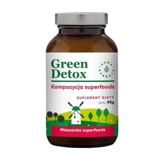 Green Detox Koktaj Oczyszczający 90g - Aura Herbals