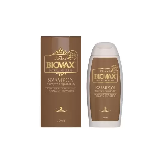 Biovax Intensywnie regenerujący szampon do włosów 3 oleje 250ml - L'Biotica