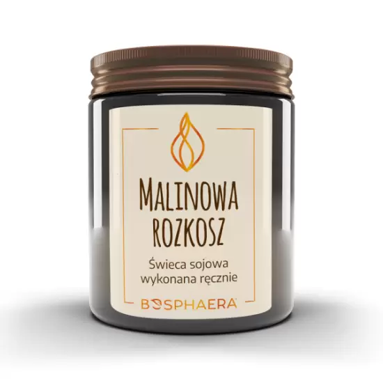 Sojowa świeca zapachowa Malinowa rozkosz 190g - Bosphaera