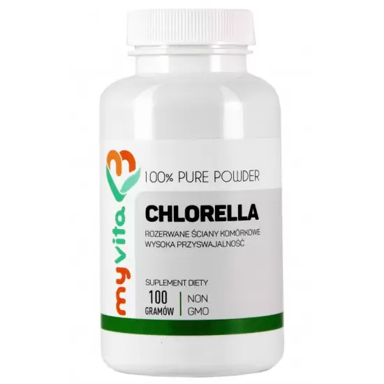 Chlorella 100% algi bez wypełniaczy proszek 100g - MyVita