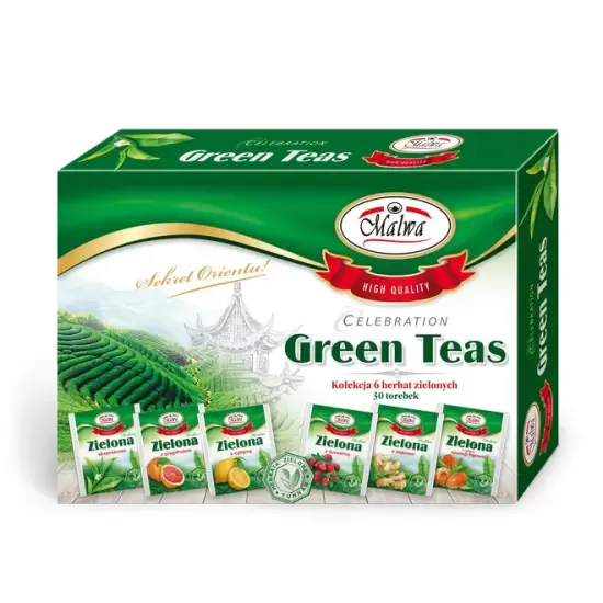 Bombonierka świąteczna Green Teas 6 - Malwa