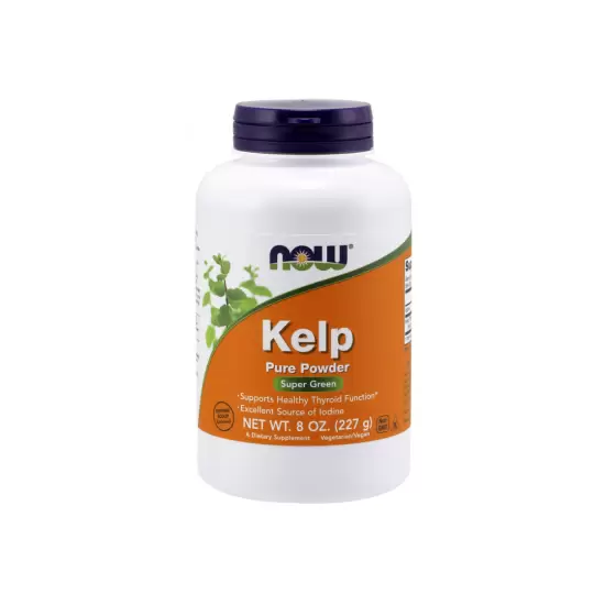 Kelp (naturalny Jod) - Morszczyn Pęcherzykowaty proszek 227g - Now Foods