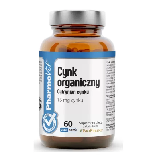 Cynk organiczny cytrynian cynku 60kaps - Pharmovit