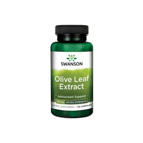 Olive Leaf Extract - Ekstrakt z Liści Drzewa Oliwnego 750mg 60 kaps - Swanson
